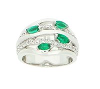 Ringe Sommer Dame in Gold Smeraldo 0.45 Ct 10056813-15 - 10056813-15